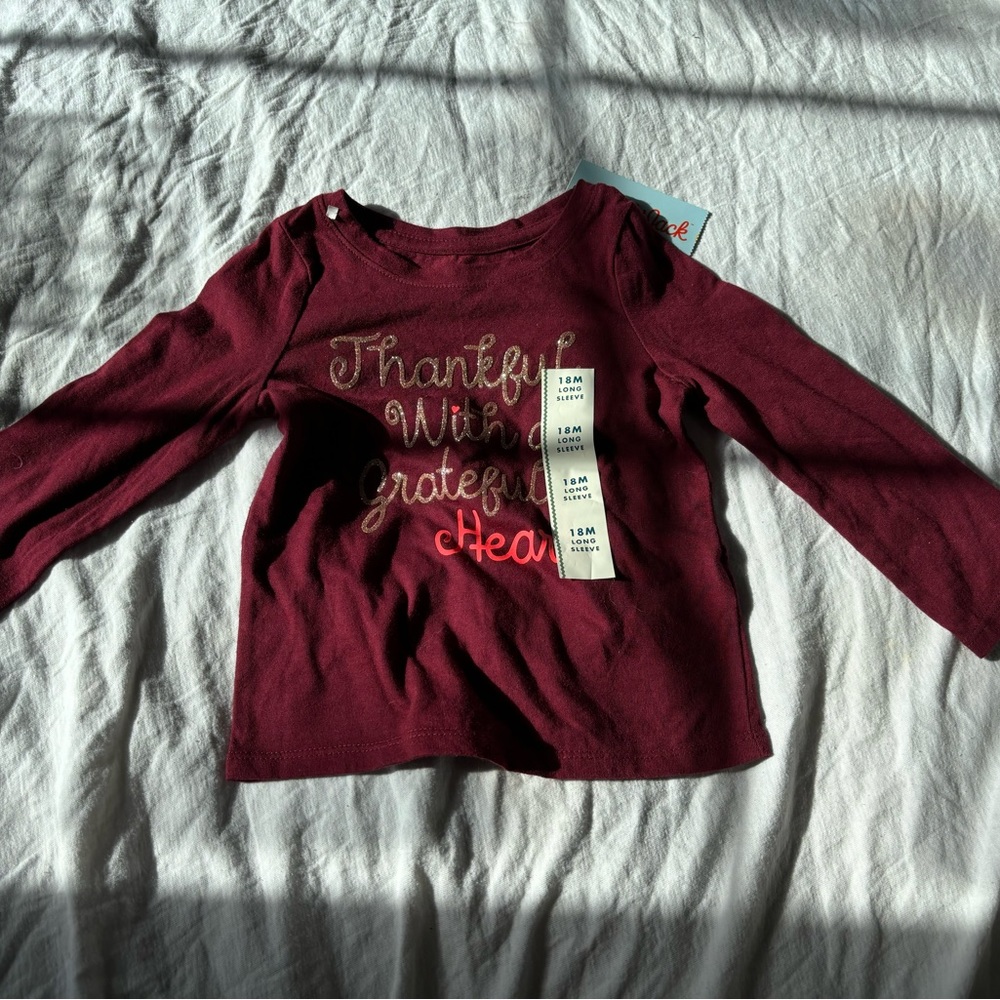 New baby girl red t shirt